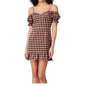 Cosmopolitan Pink and Black Ruffled Mini Sundress - Size XL - NWT